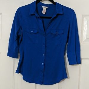 Royal blue blouse